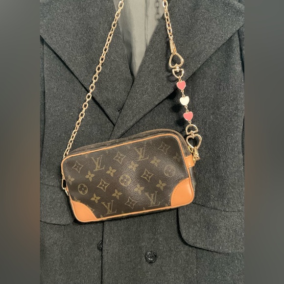 LOUIS VUITTON CLUTCH BAG 2WAYS ✅AUTHENTIC - Picture 7 of 12